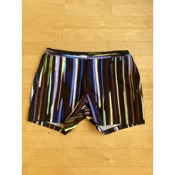 BNWOT Good Man Brand "Flashing Lights" print seim trunk men's sz XLarge striped - Picture 2 of 7
